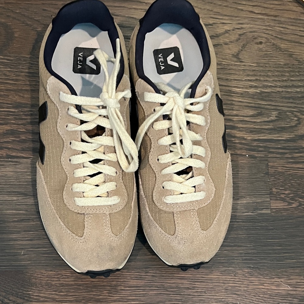 Veja women's Beige and Black Sneakers